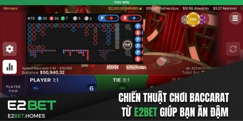 Chiến thuật chơi Baccarat từ E2bet giúp bạn ăn đậm